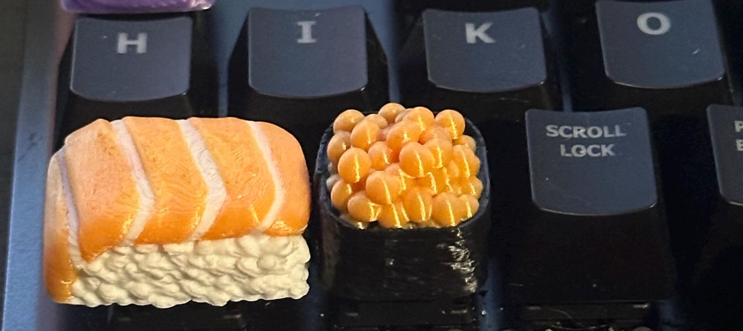 Salmon Roe / Nigiri - Sushi - Food - Artisan Mechanical Keyboard Keycap - Cherry MX Switch