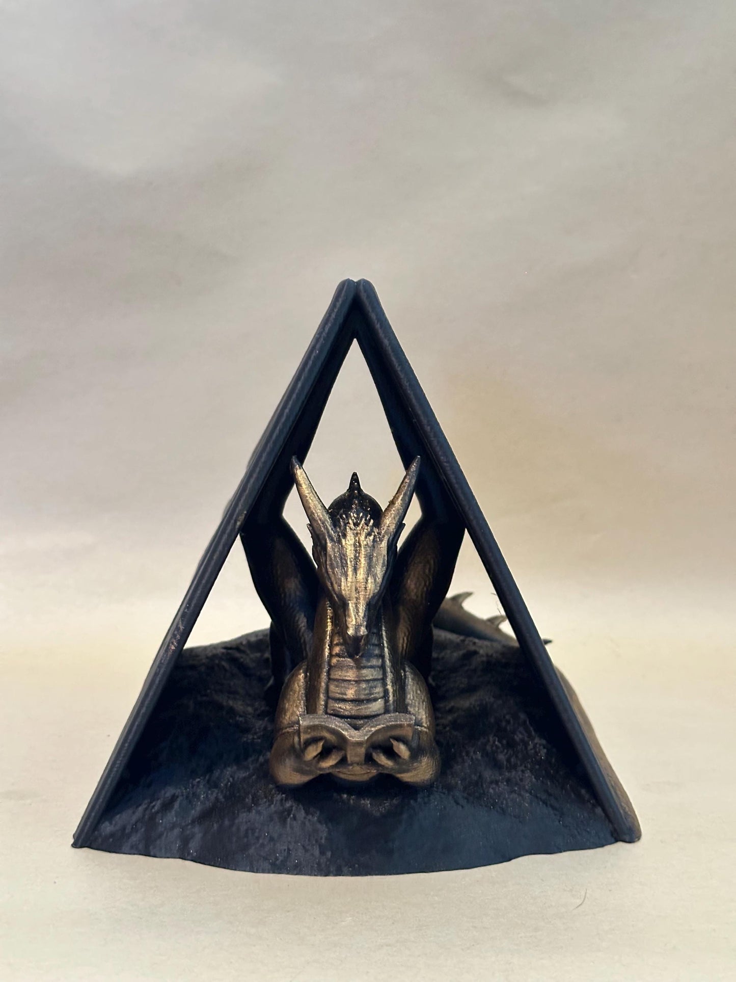 Winged Reading Dragon 3D Gold Book Stand Holder Display Page Keeper