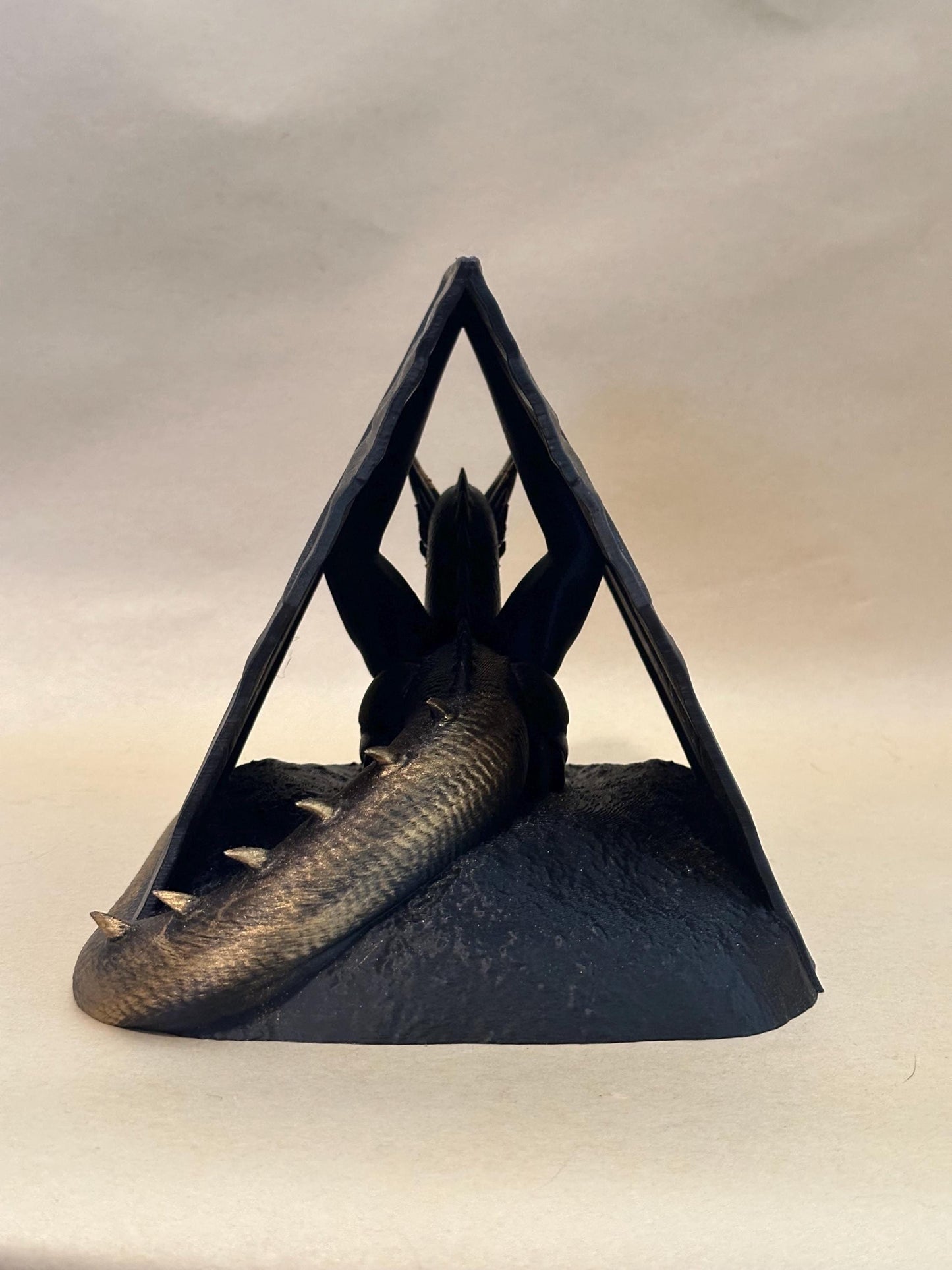 Winged Reading Dragon 3D Gold Book Stand Holder Display Page Keeper