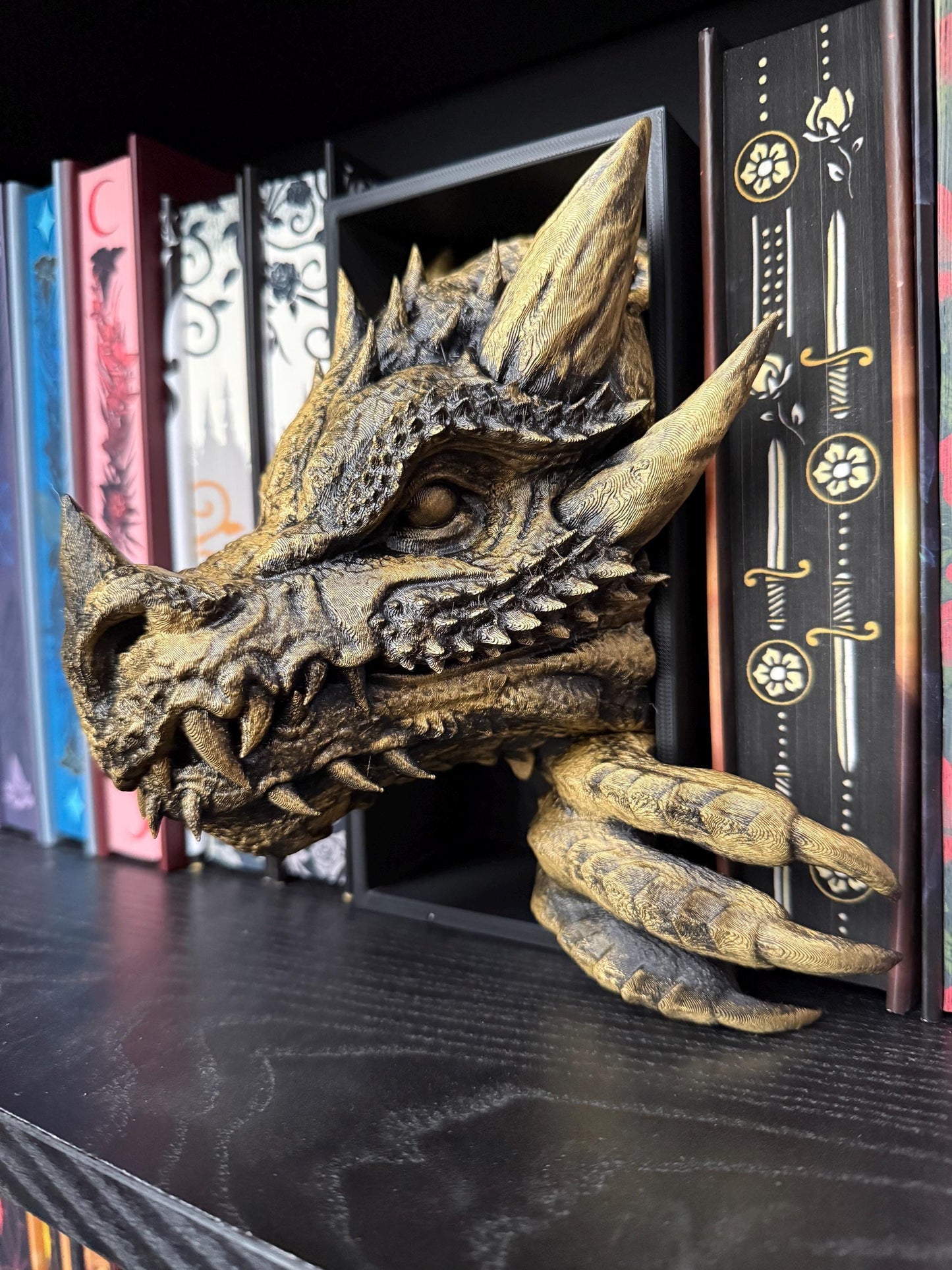 Dragon Emerging 3D Book Nook