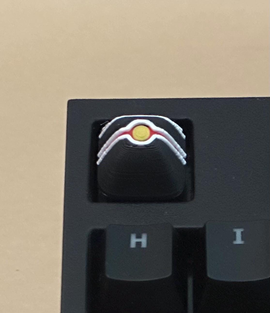 Luxury Ball Pokeball inspired - Artisan Mechanical Keyboard Keycap - Cherry MX Switch