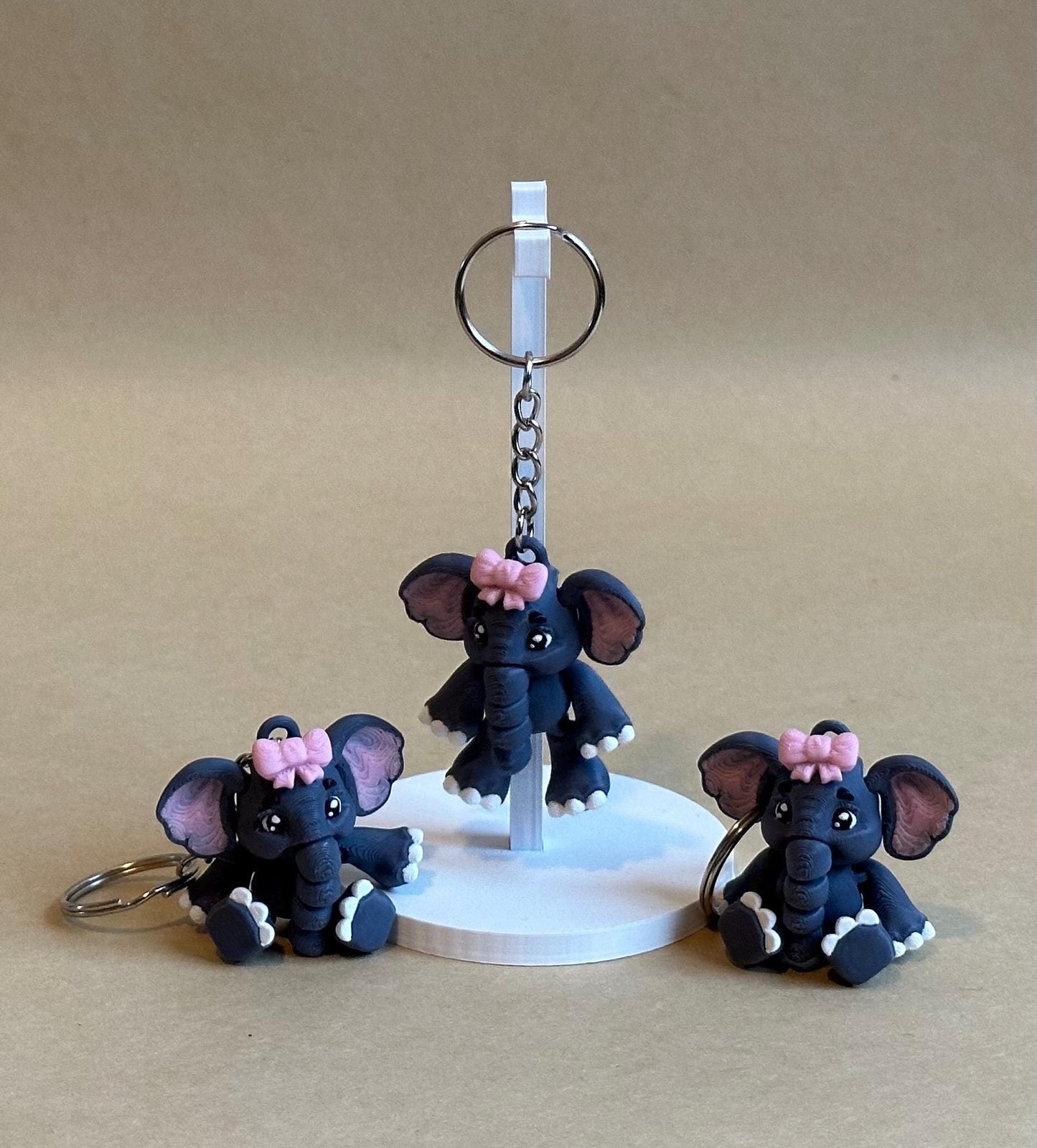 Girl Elephant Articulated Flexi Keychain