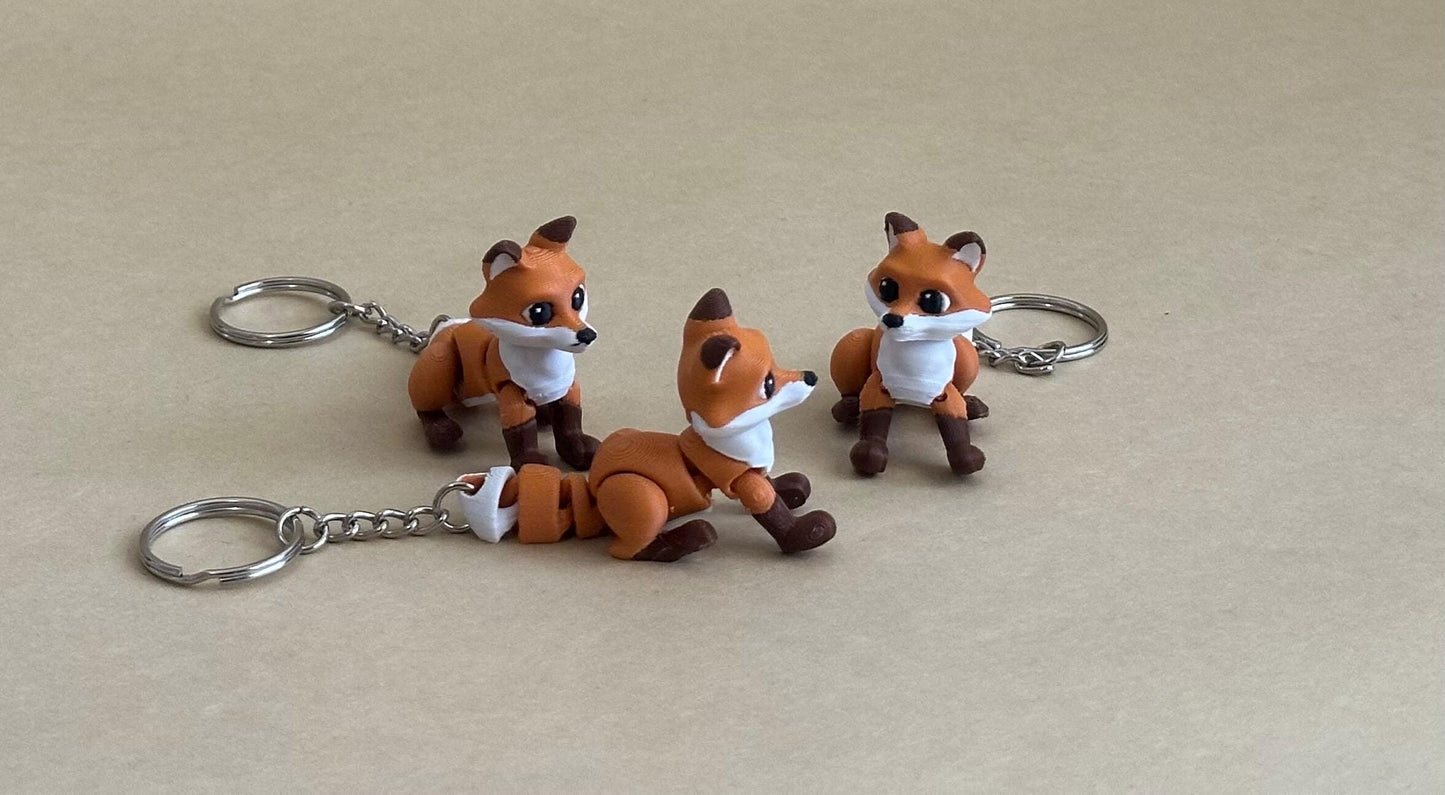 Frolicky Fox - Articulated Flexi Keychain