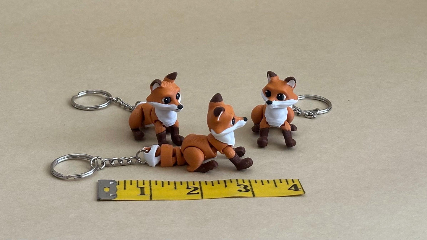 Frolicky Fox - Articulated Flexi Keychain