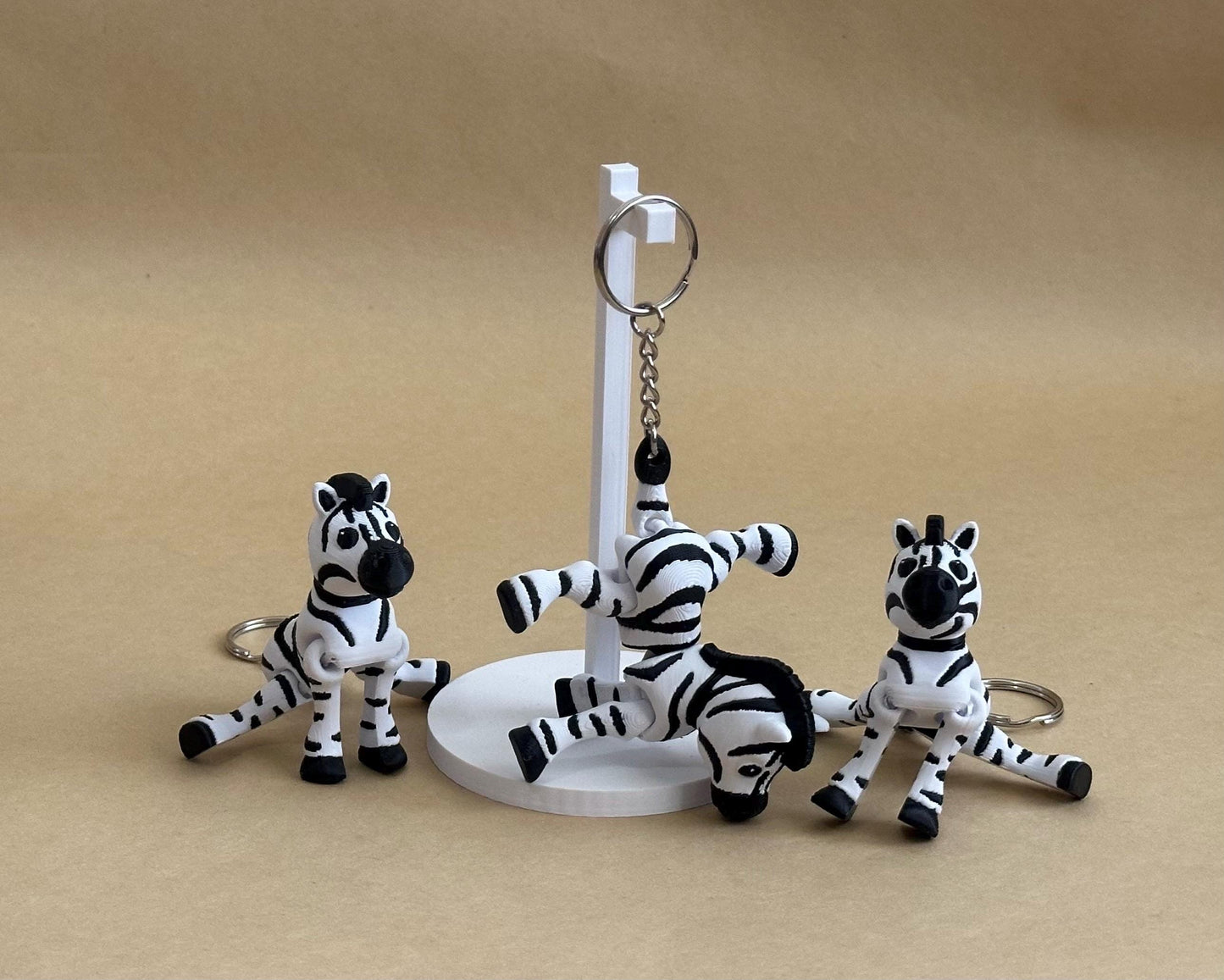 Zany Zebra - Articulated Flexi Keychain