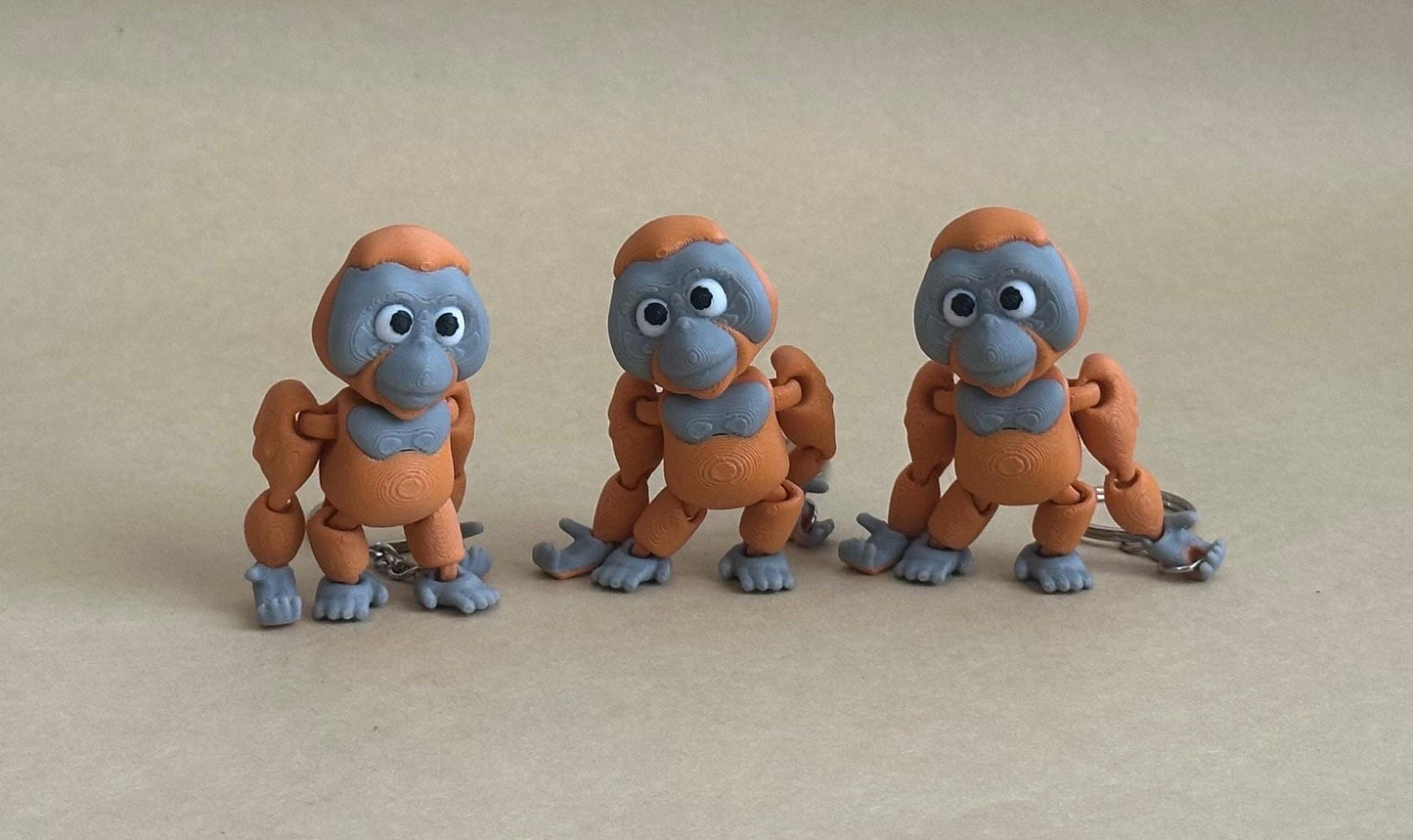 Optimistic Orangutan - Articulated Flexi Keychain