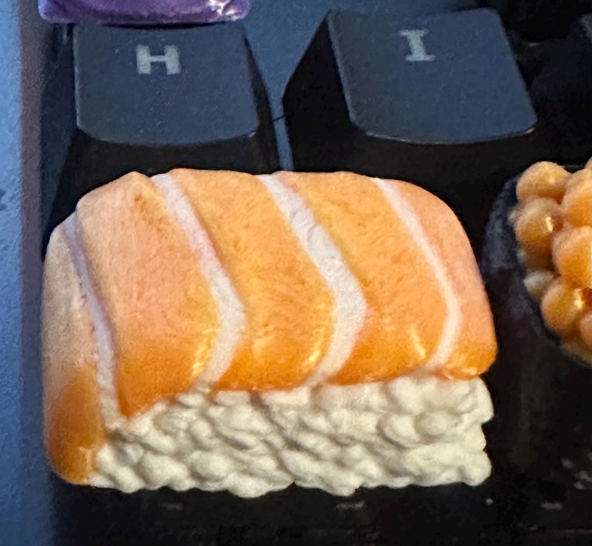 Salmon Roe / Nigiri - Sushi - Food - Artisan Mechanical Keyboard Keycap - Cherry MX Switch