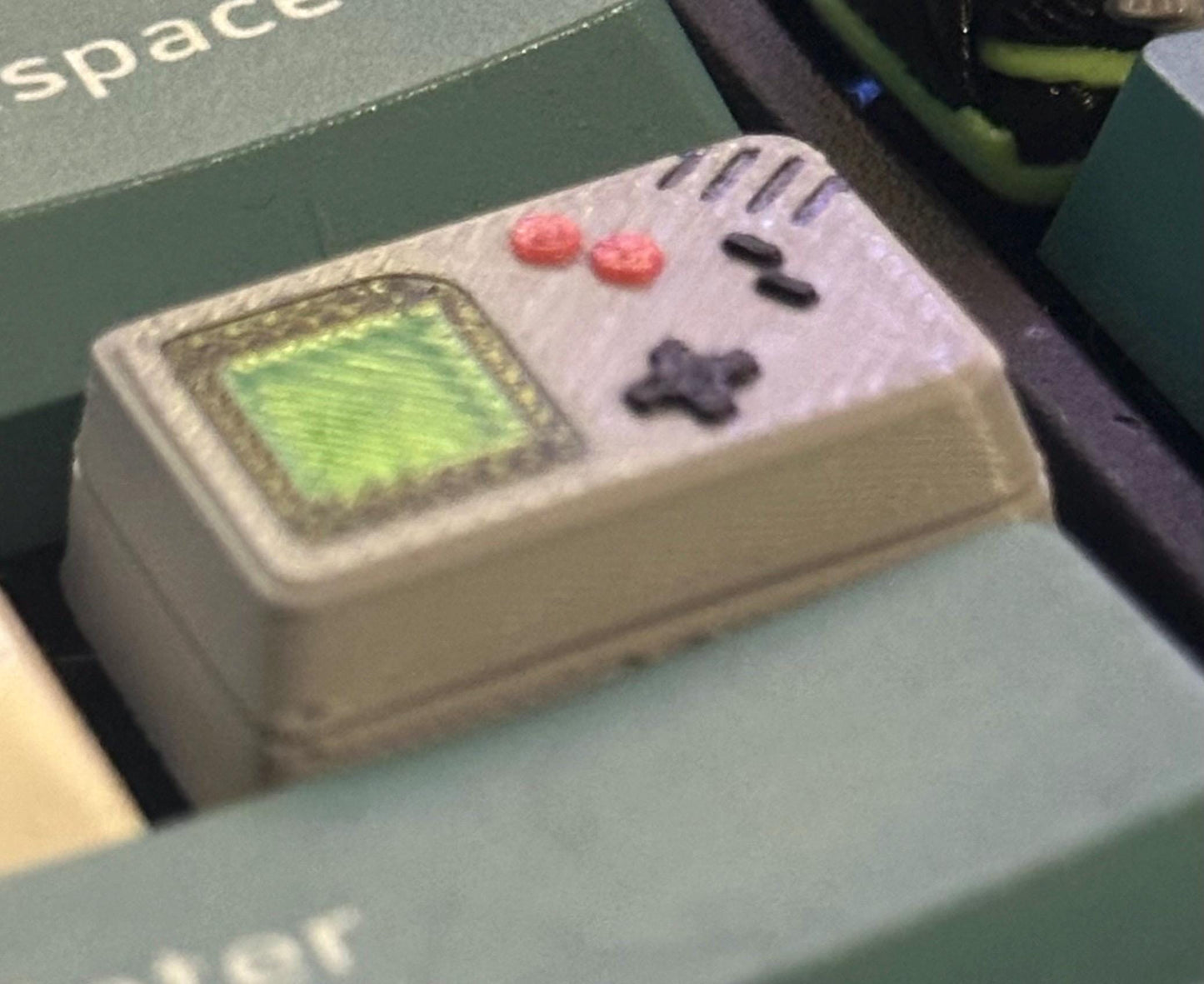 Gameboy - Tab Key - Artisan Mechanical Keyboard Keycap - Cherry MX Switch - Design by Hiko3D