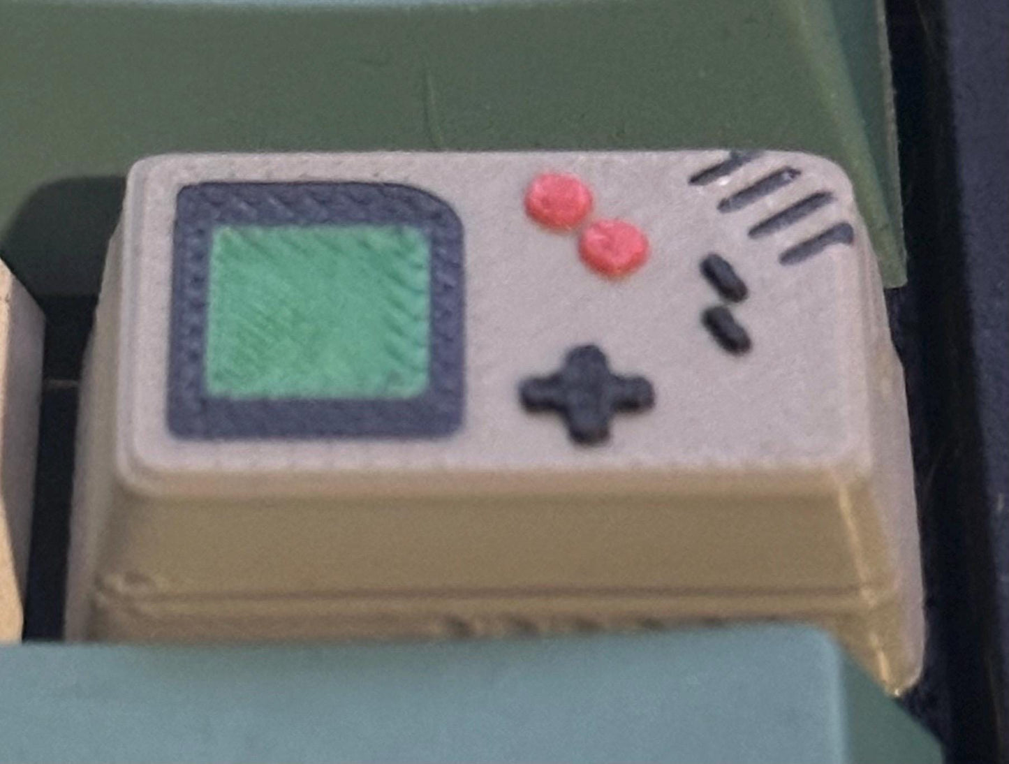 Gameboy - Tab Key - Artisan Mechanical Keyboard Keycap - Cherry MX Switch - Design by Hiko3D