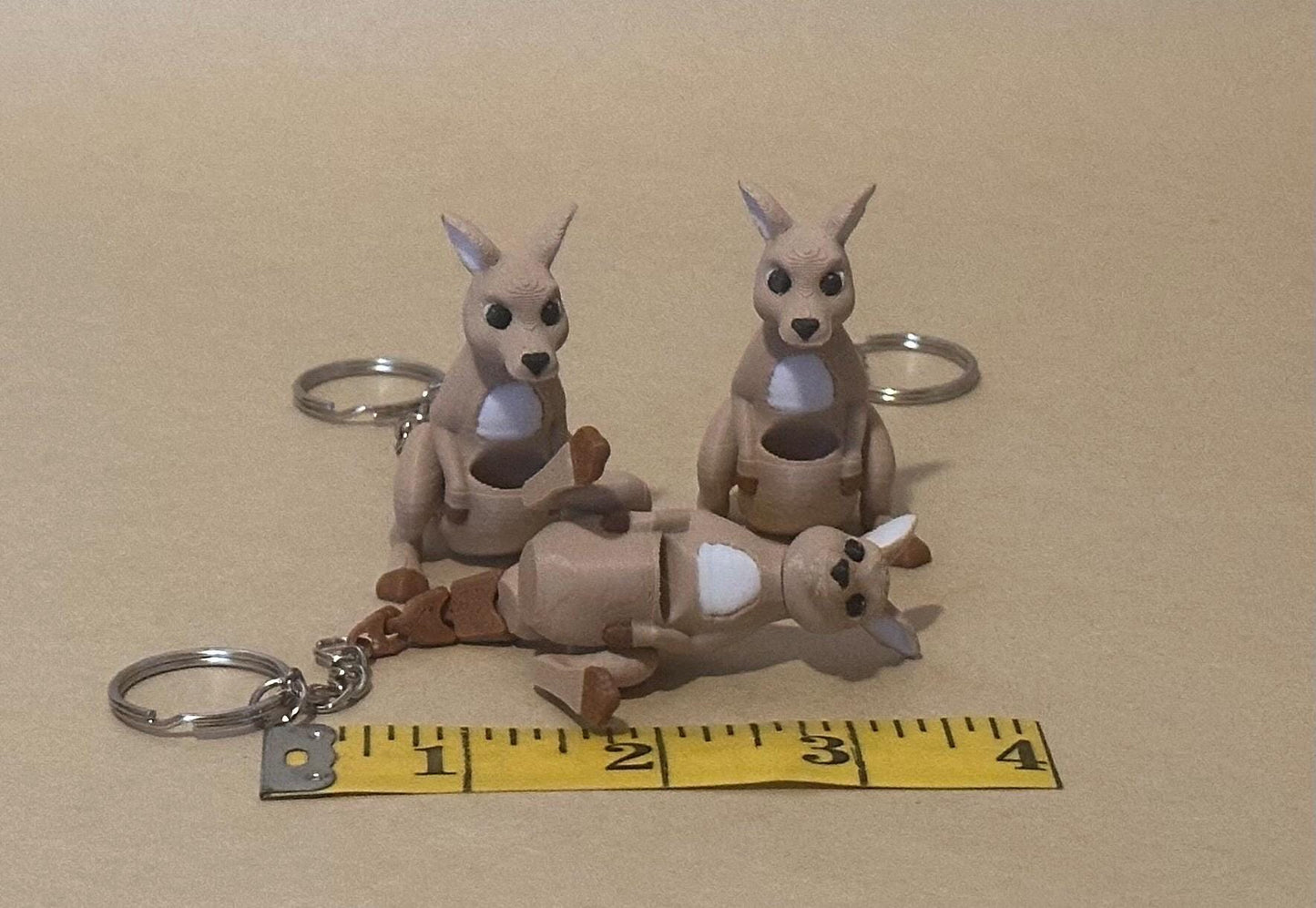 Kicking Kangaroo - Articulated Flexi moving keychain