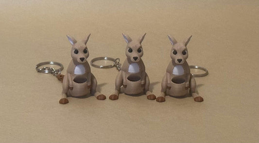 Kicking Kangaroo - Articulated Flexi moving keychain