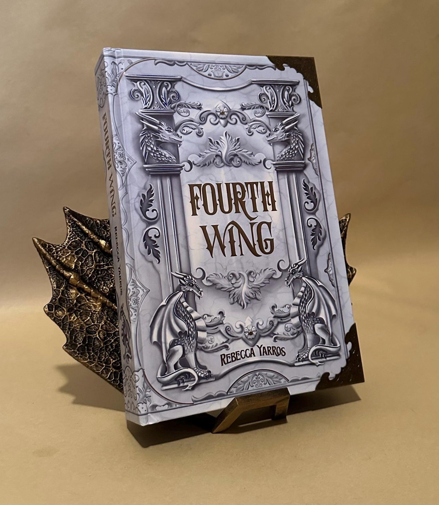 Dragon wing 3D Gold Book Stand Holder Display