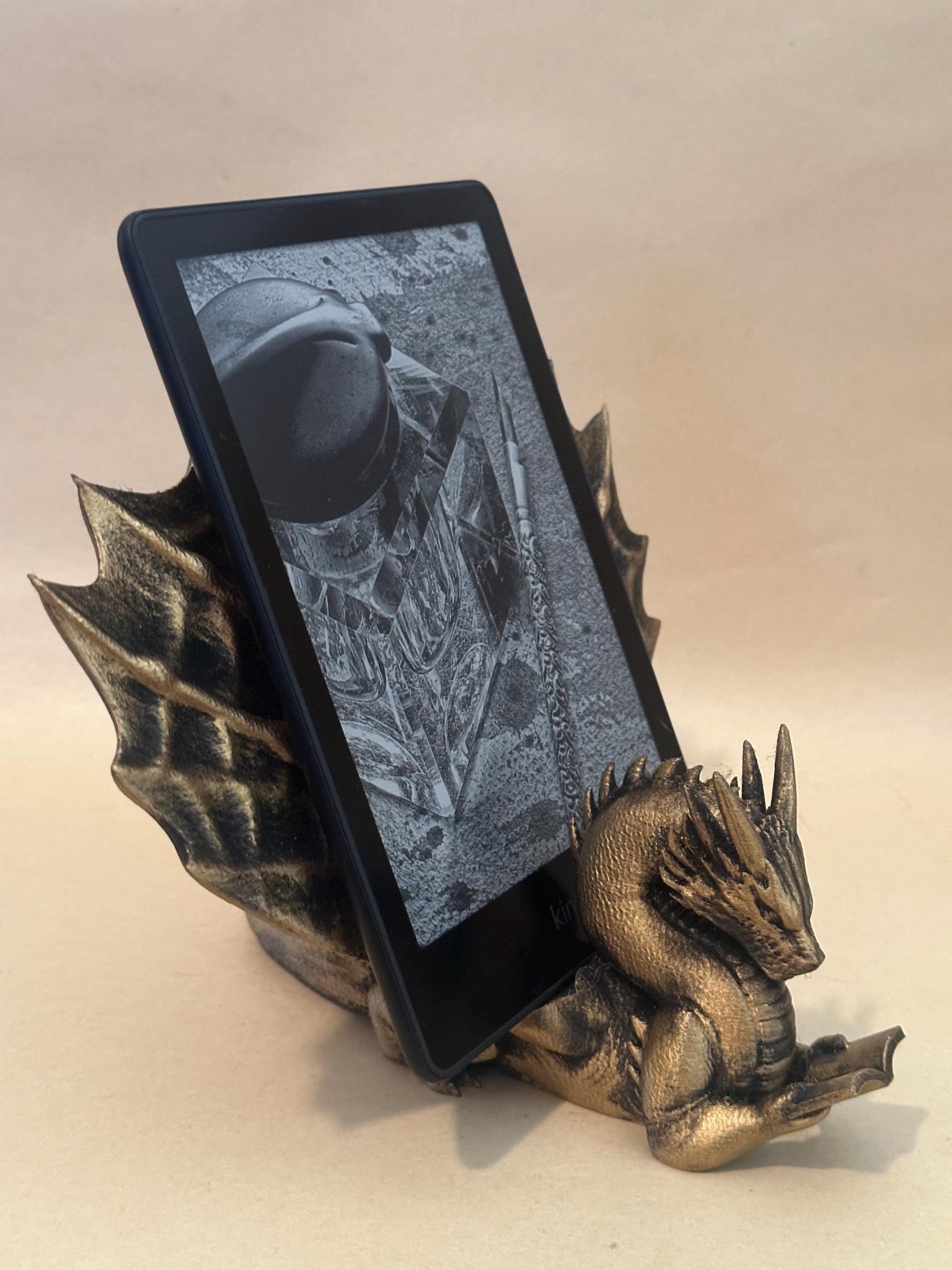 Book Wyrm 3D Dragon Kindle Stand Holder Display