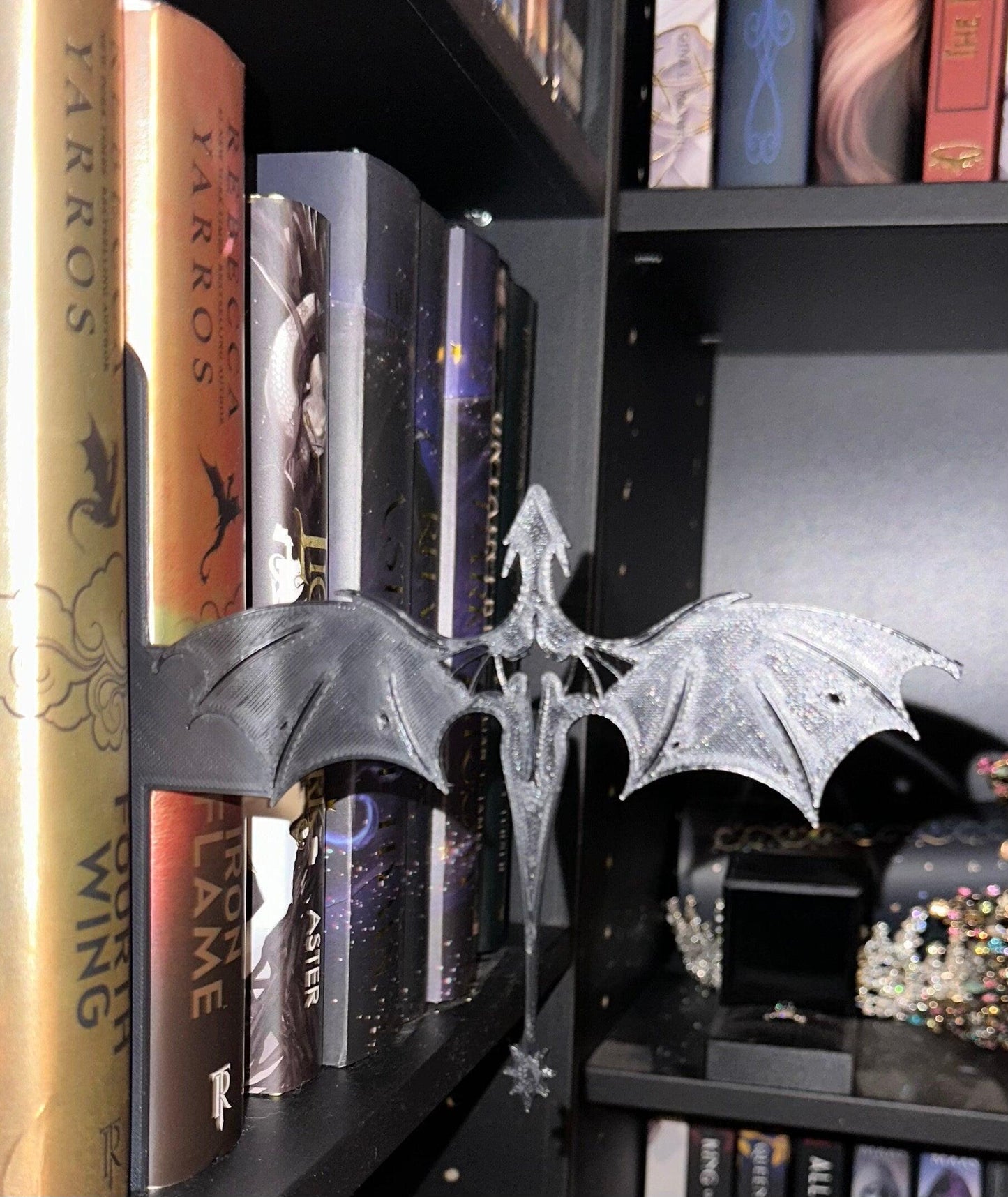 Dragon Bookshelf Silhouette Fourth Wing Inspired