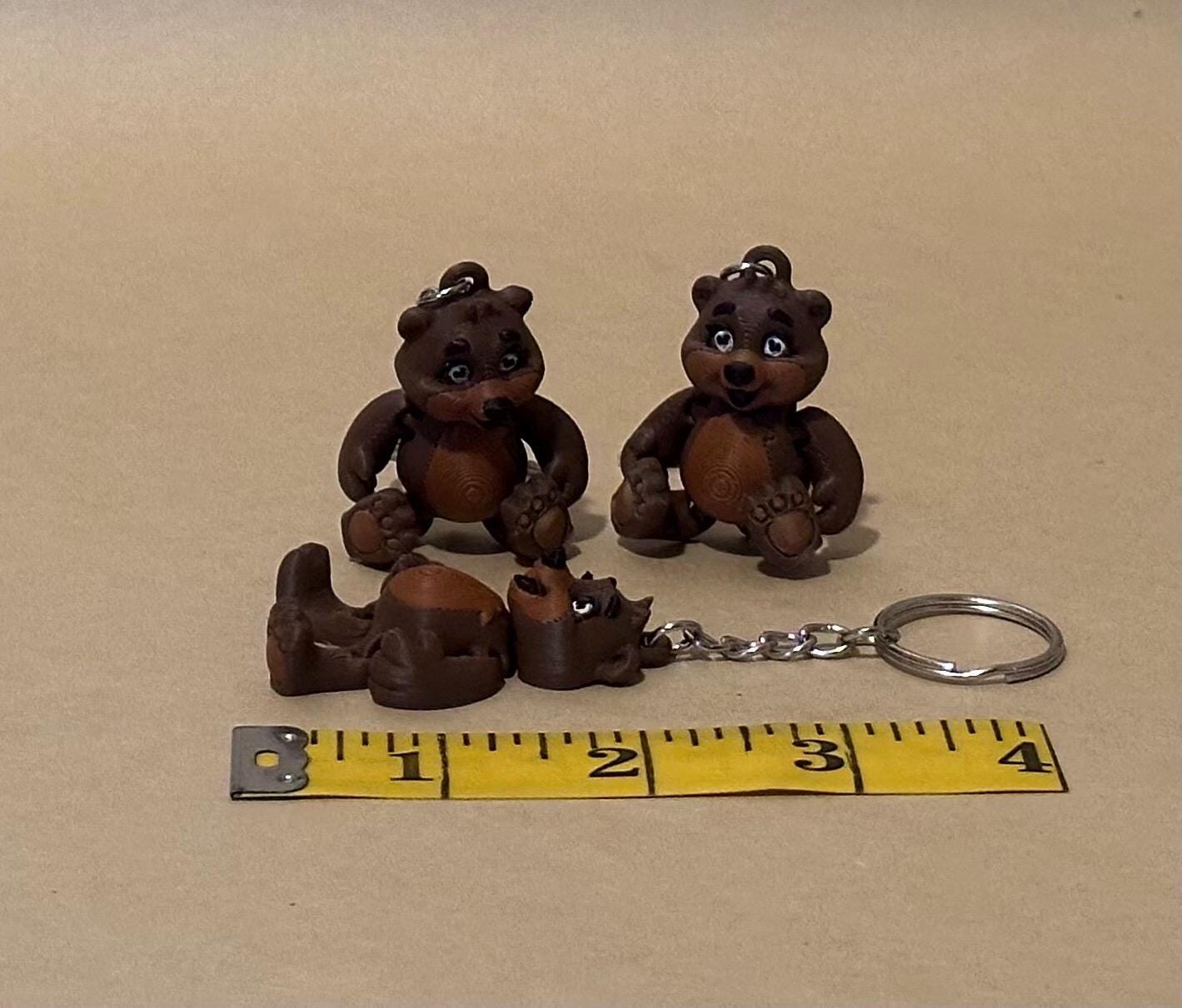 Brown Bear Articulated Flexi Keychain