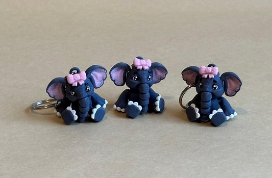 Girl Elephant Articulated Flexi Keychain