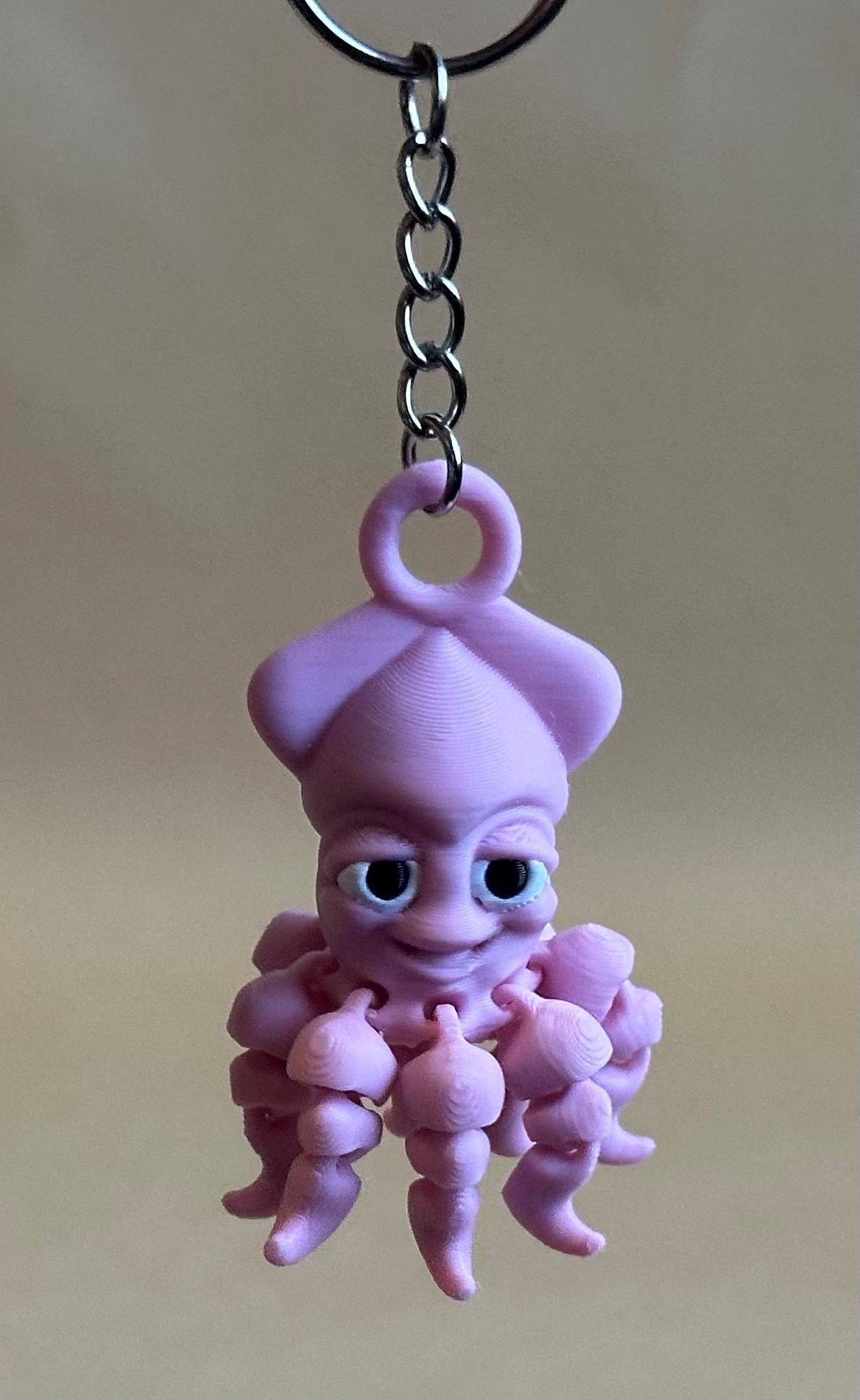 Pink Octopus Articulated Flexi Keychain