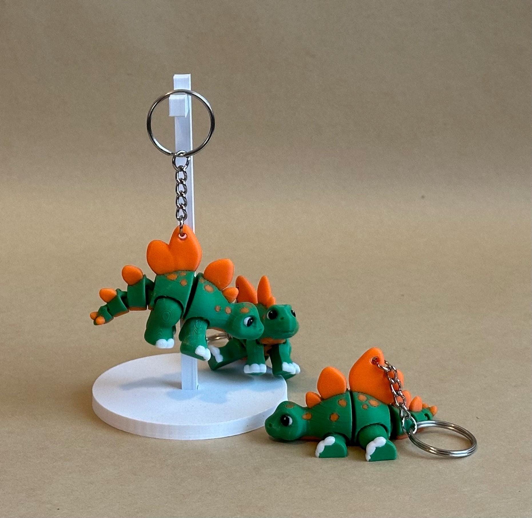 Stompy Stegosaurus - Articulated Flexi moving keychain