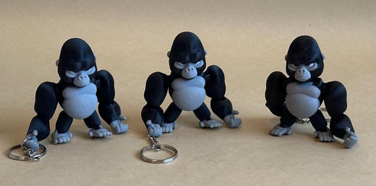 Grumpy Gorilla - Articulated Flexi moving keychain