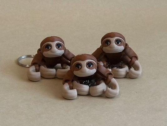 Slinky Sloth - Articulated Flexi moving keychain