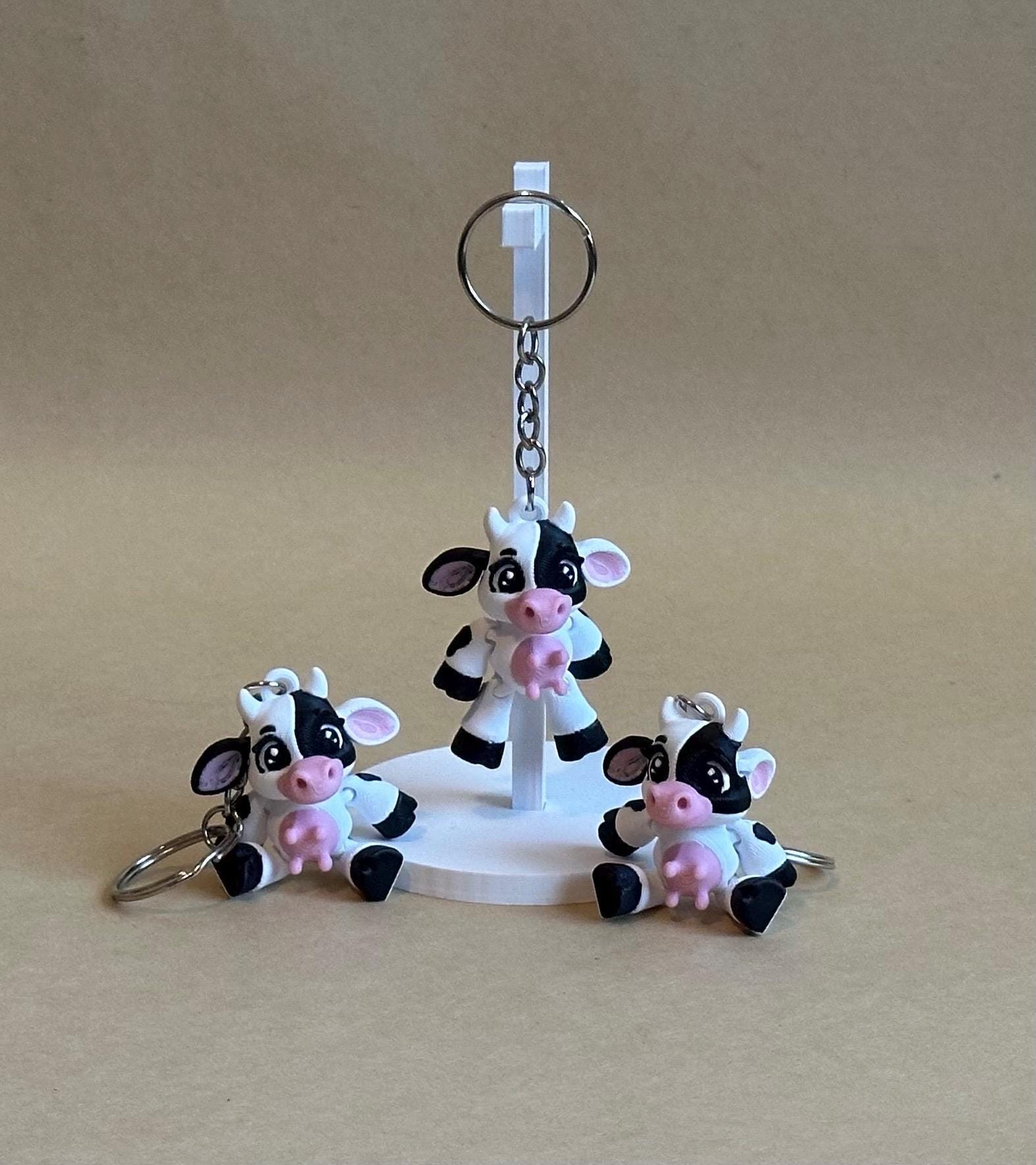 White Cow - Articulated Flexi Keychain