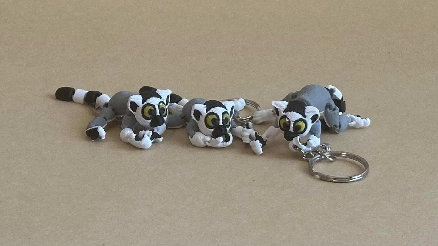 Linking Lemur - Articulated Flexi moving keychain