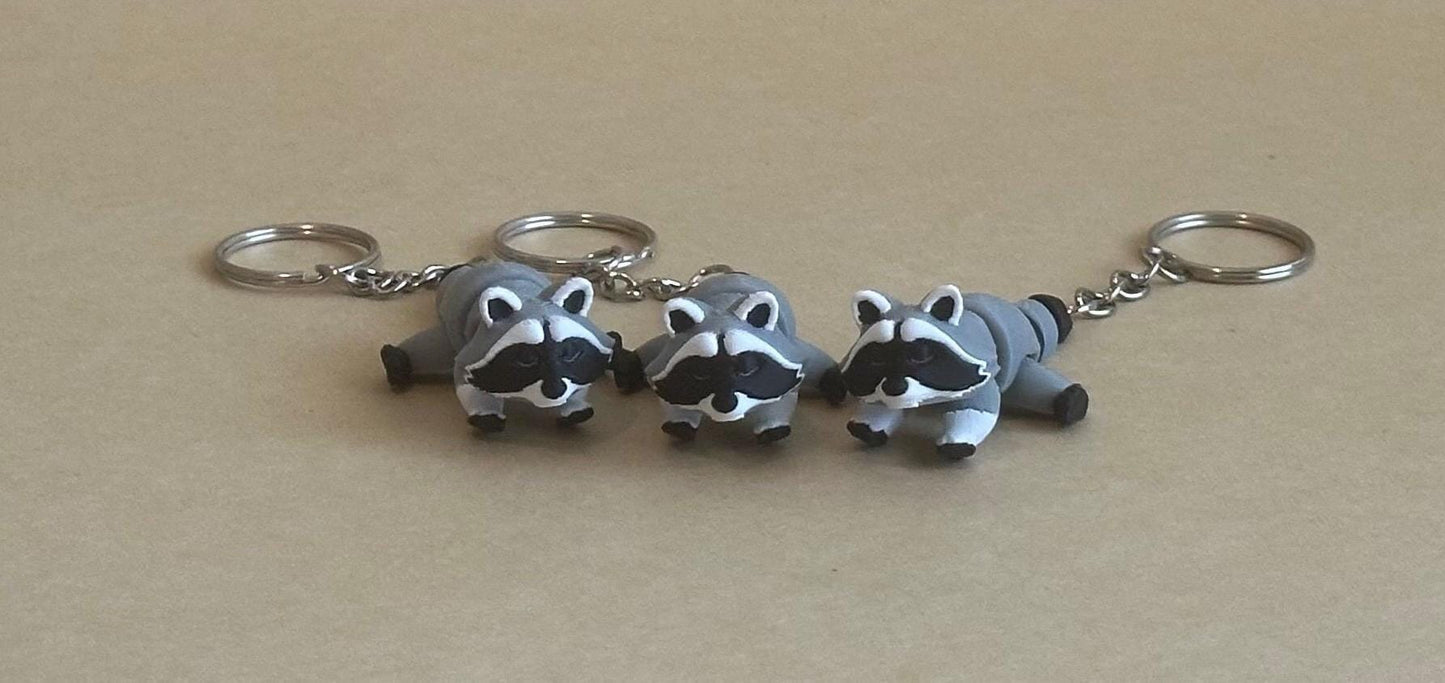 Riggly Raccoon - Articulated Flexi moving keychain