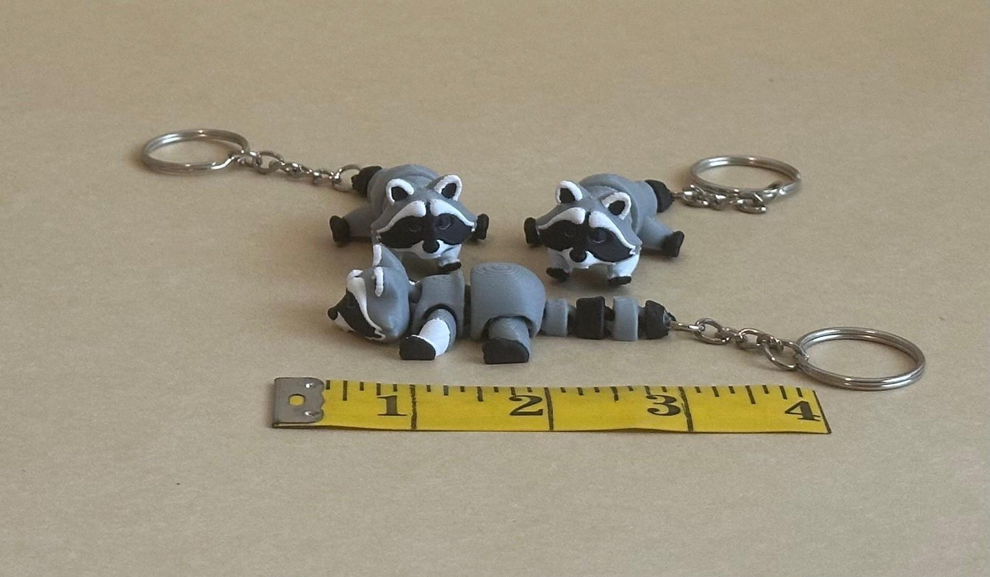 Riggly Raccoon - Articulated Flexi moving keychain