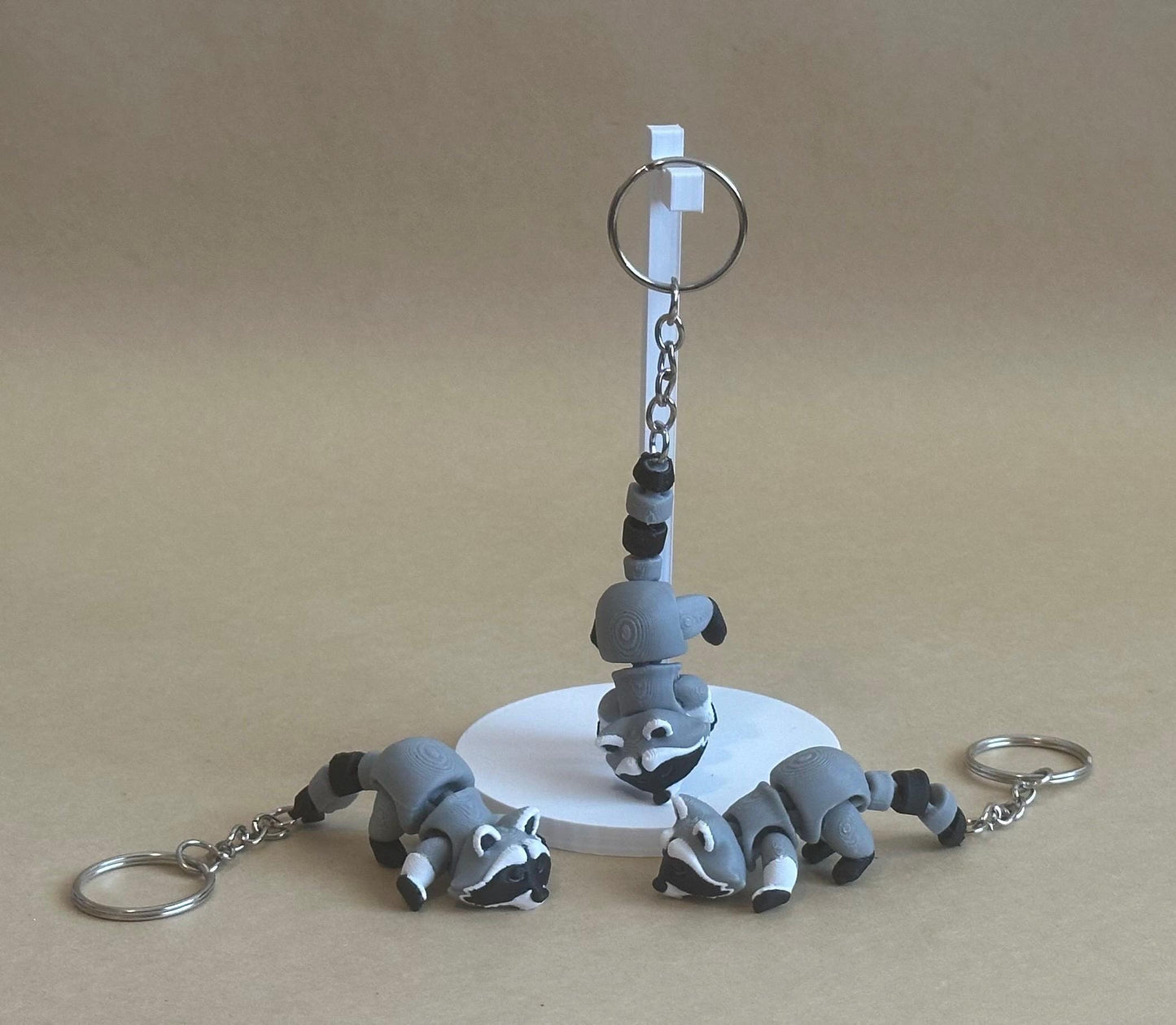 Riggly Raccoon - Articulated Flexi moving keychain