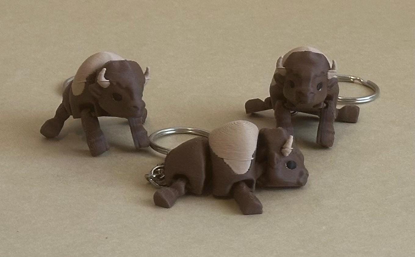 Bendy Bison - Articulated Flexi moving keychain
