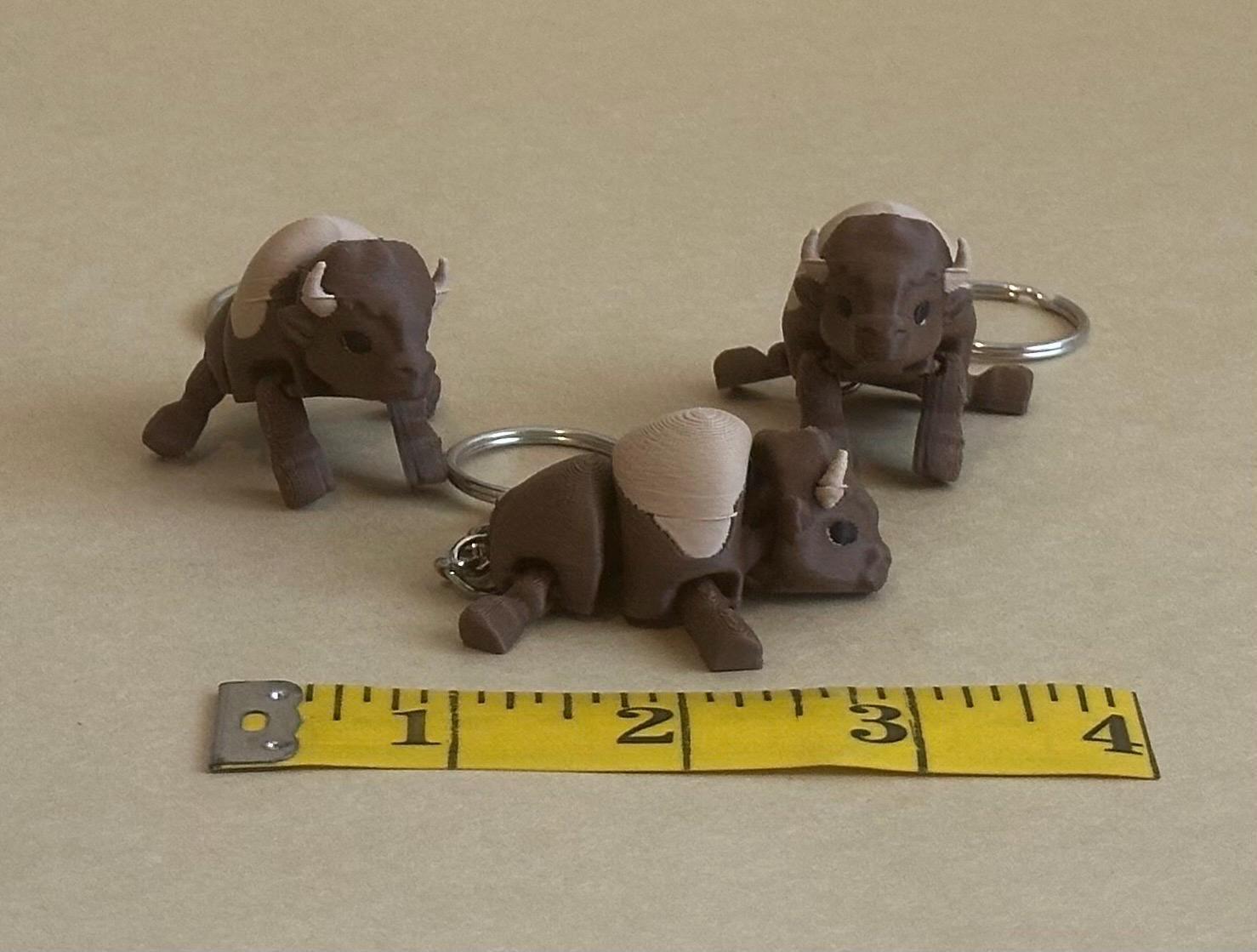 Bendy Bison - Articulated Flexi moving keychain