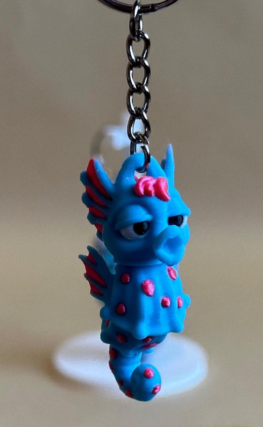 Seahorse Articulated Flexi Keychain