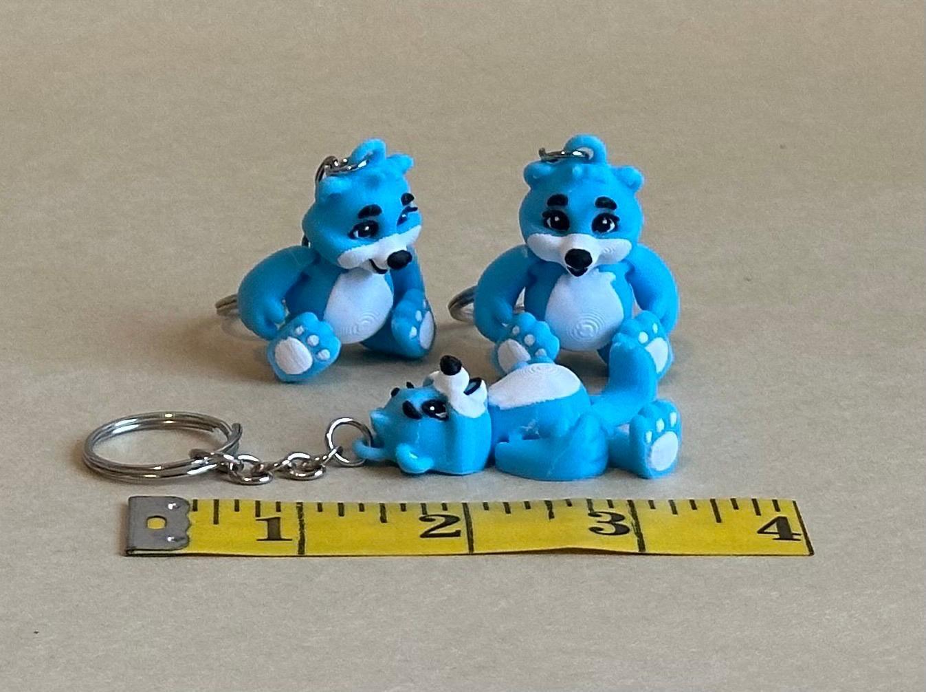 Blue Bear Articulated Flexi Keychain