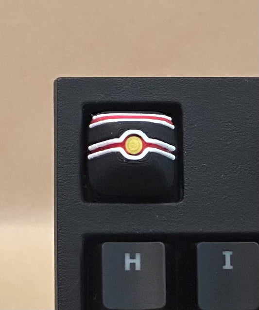 Luxury Ball Pokeball inspired - Artisan Mechanical Keyboard Keycap - Cherry MX Switch
