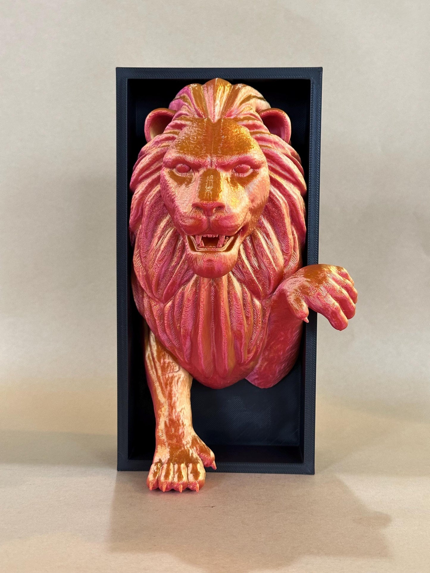 Red Gold Lion Gryffindor house inspired 3D Book Nook