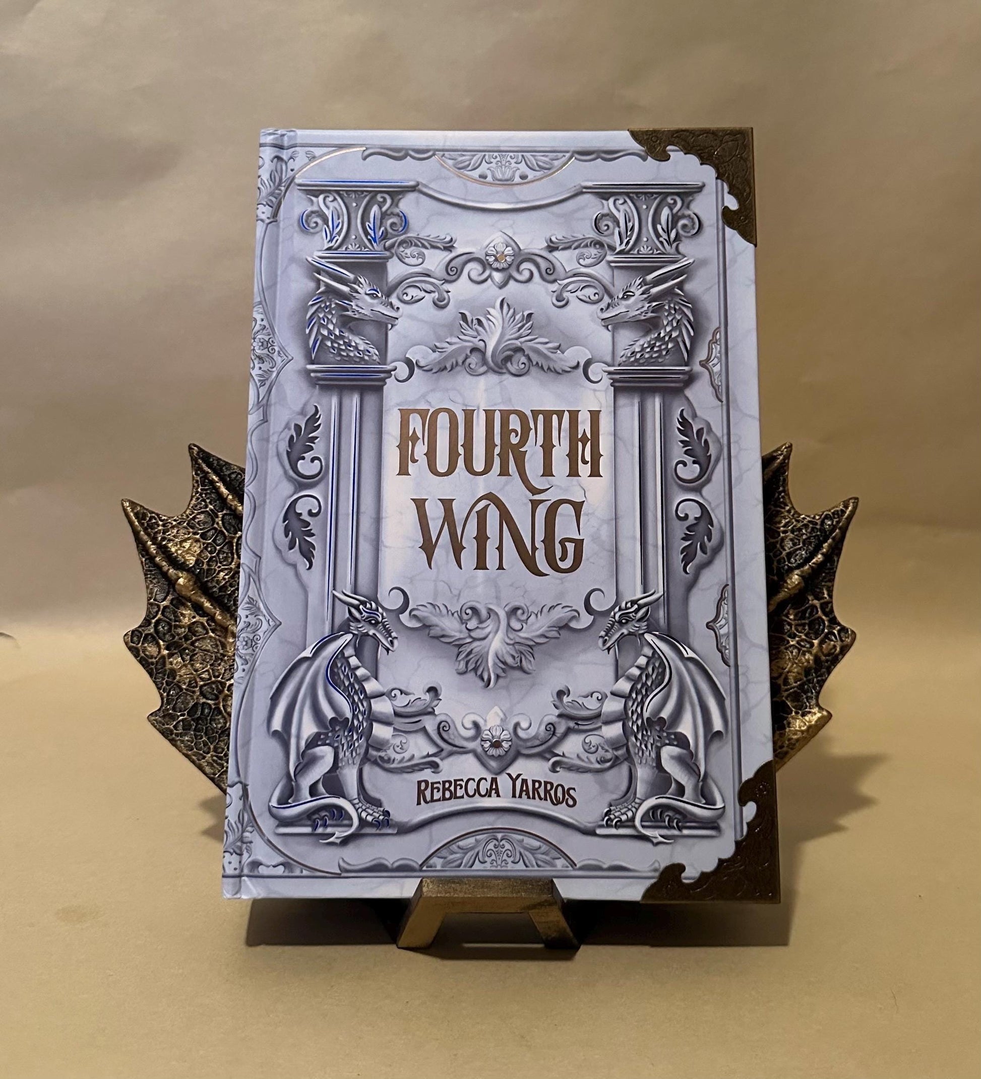 Dragon wing 3D Gold Book Stand Holder Display