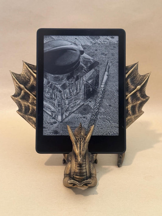 Book Wyrm 3D Dragon Kindle Stand Holder Display