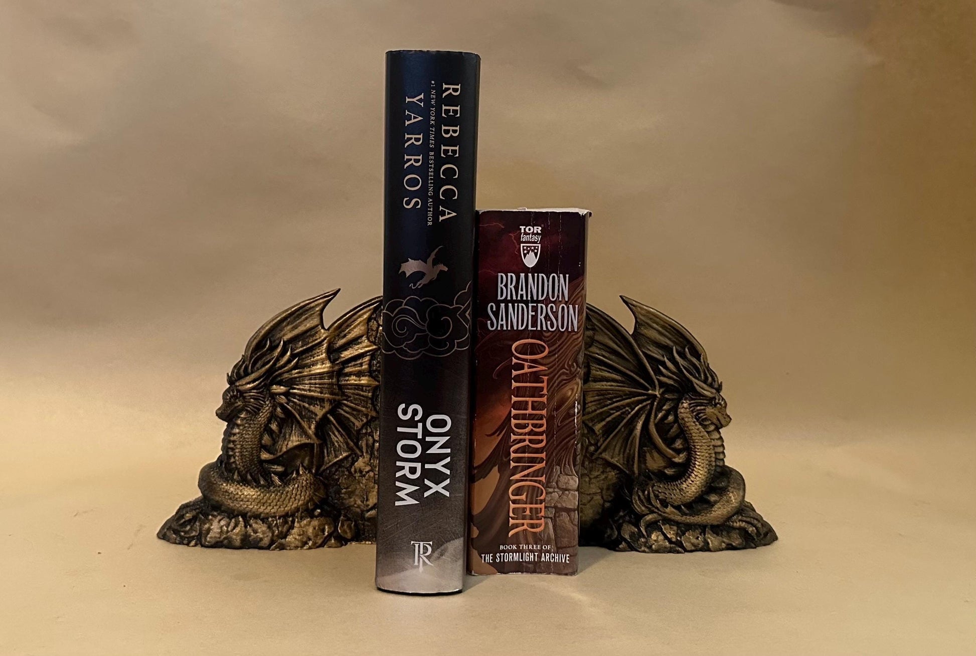 Dragon Bookends 3D Gold