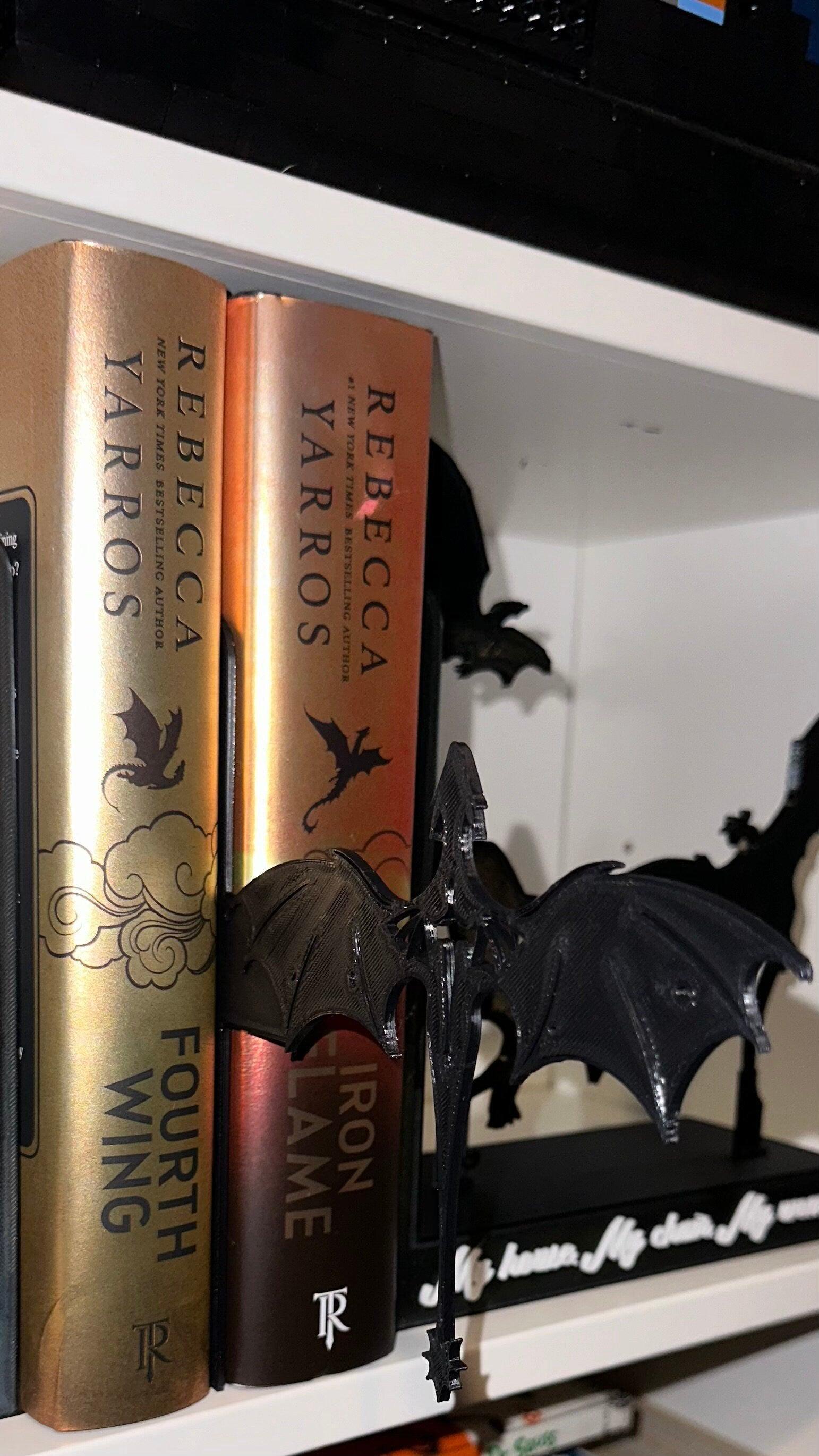 Dragon Bookshelf Silhouette Fourth Wing Inspired