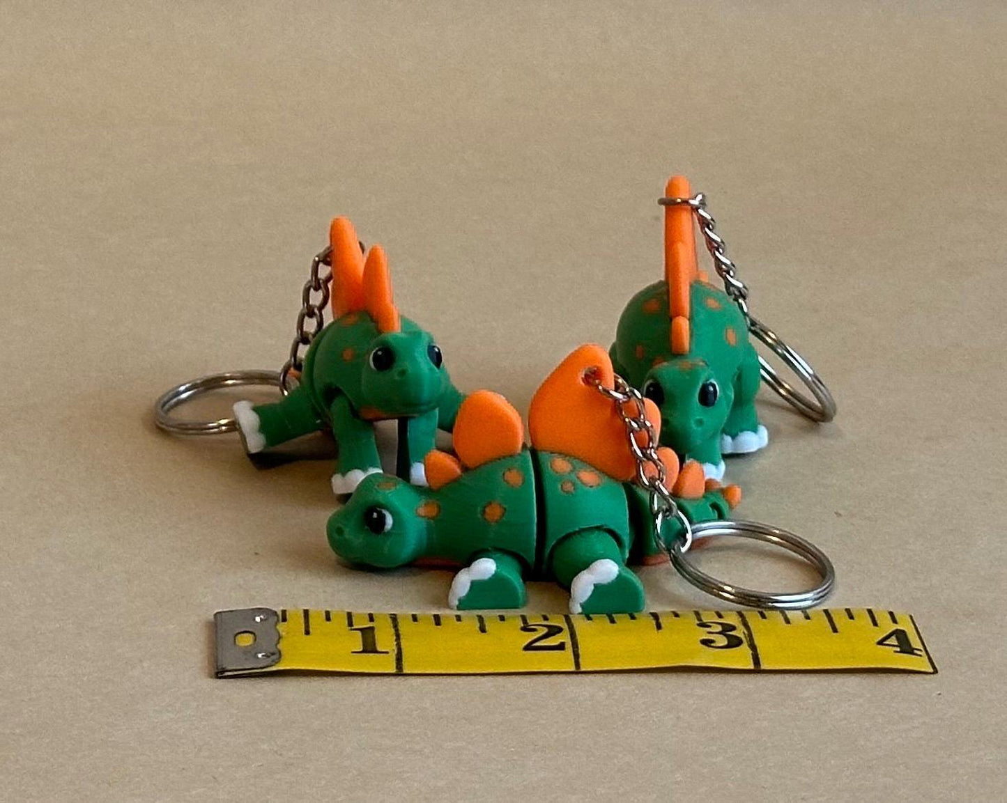 Stompy Stegosaurus - Articulated Flexi moving keychain
