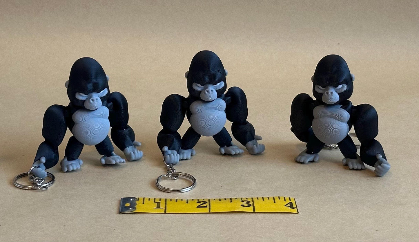 Grumpy Gorilla - Articulated Flexi moving keychain