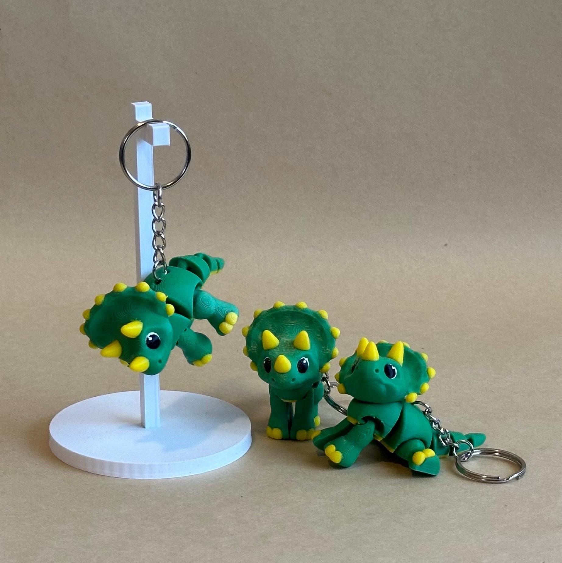 Tipsy Triceratops - Articulated Flexi moving keychain