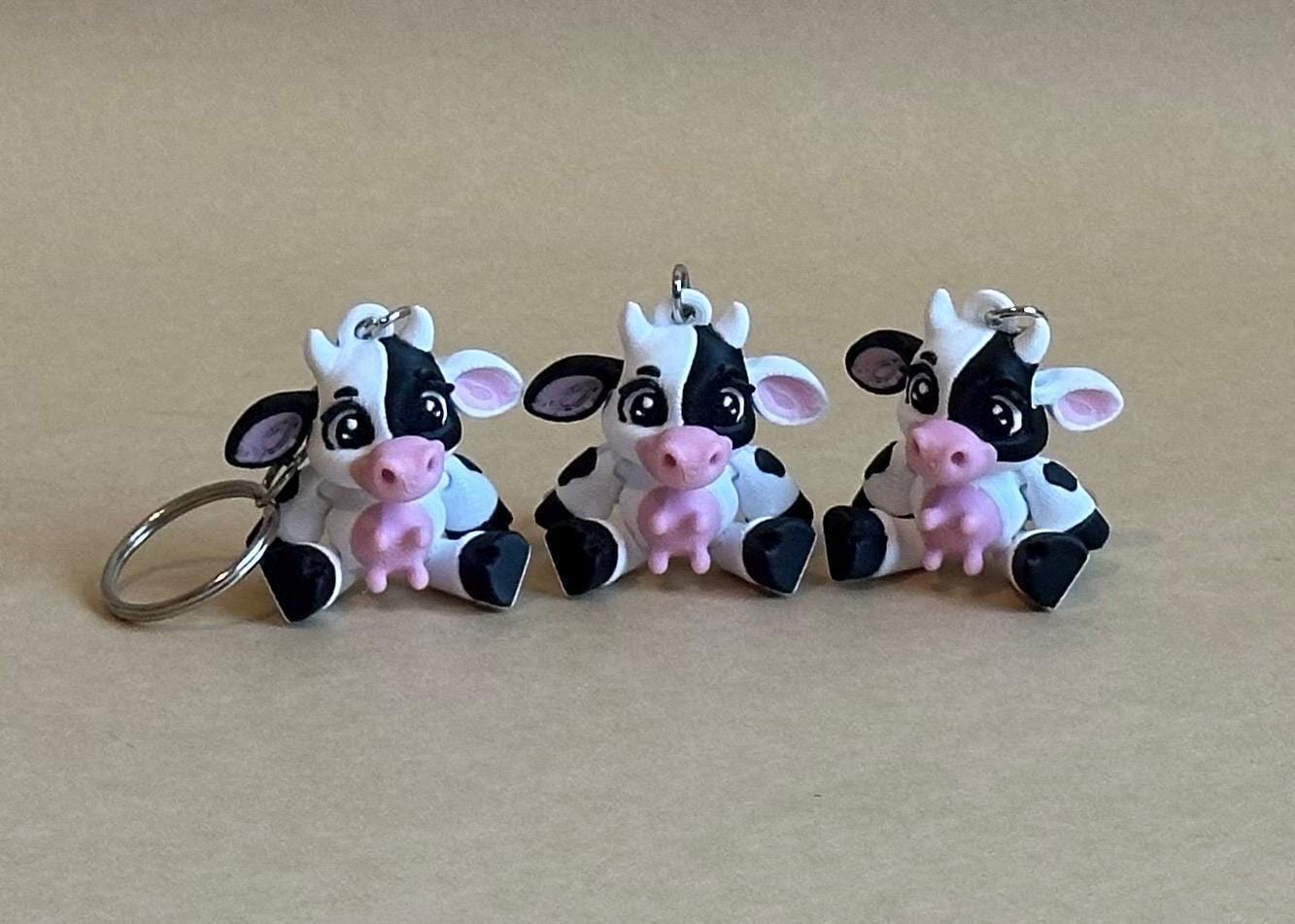 White Cow - Articulated Flexi Keychain