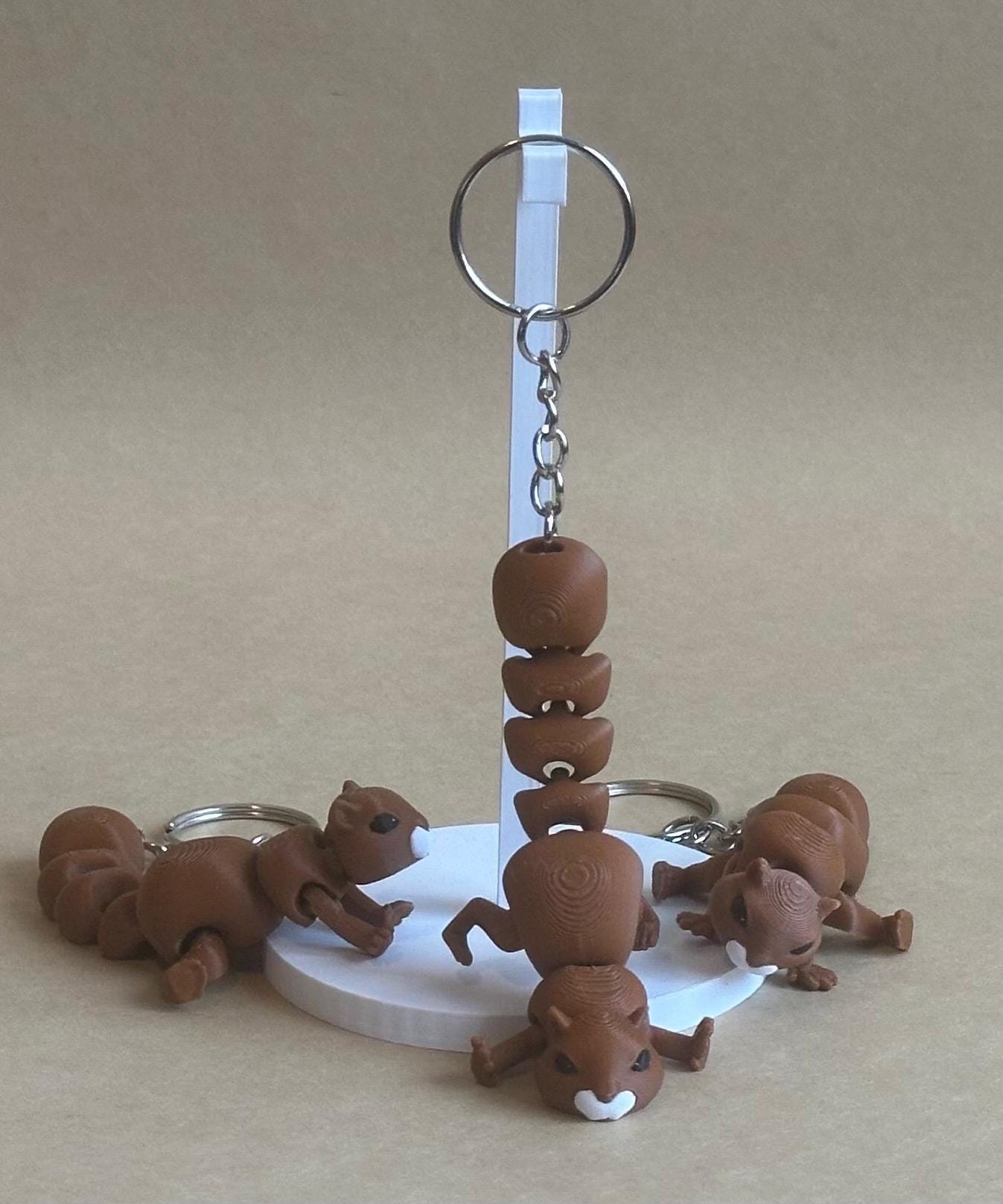 Squiggly Squirrel - Articulated Flexi moving keychain