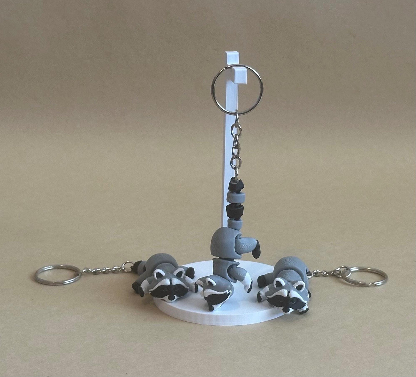 Riggly Raccoon - Articulated Flexi moving keychain