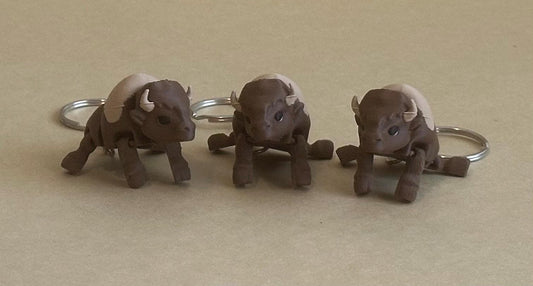 Bendy Bison - Articulated Flexi moving keychain
