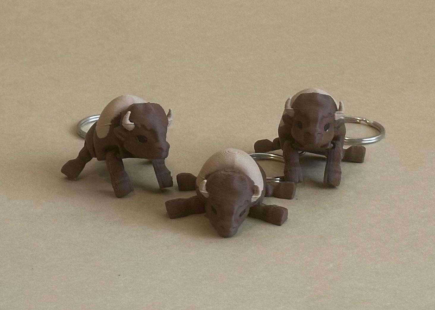 Bendy Bison - Articulated Flexi moving keychain