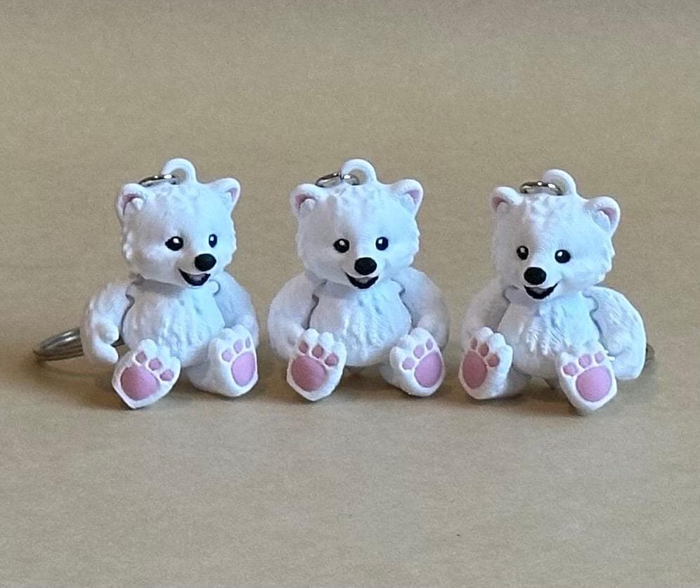 Polar Bear Articulated Flexi Keychain