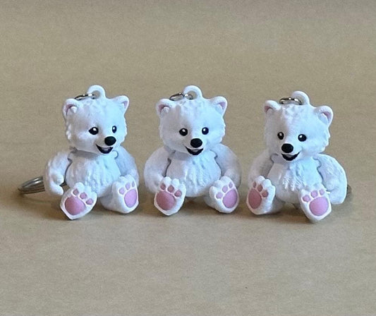 Polar Bear Articulated Flexi Keychain