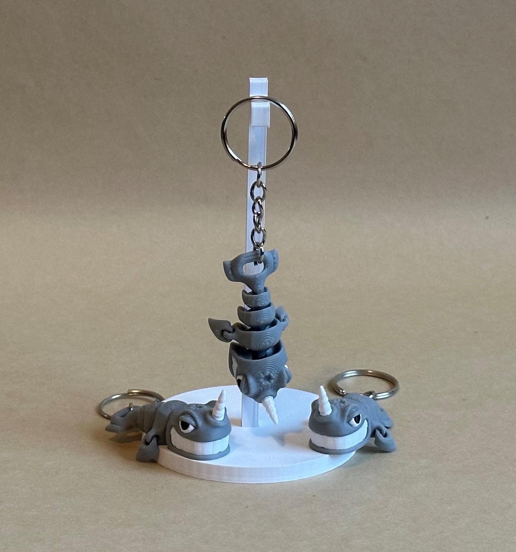 Narwhal Articulated Flexi Keychain